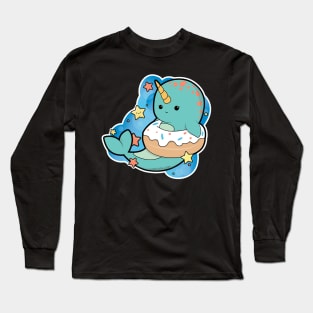 Pool Time Narwhal Long Sleeve T-Shirt